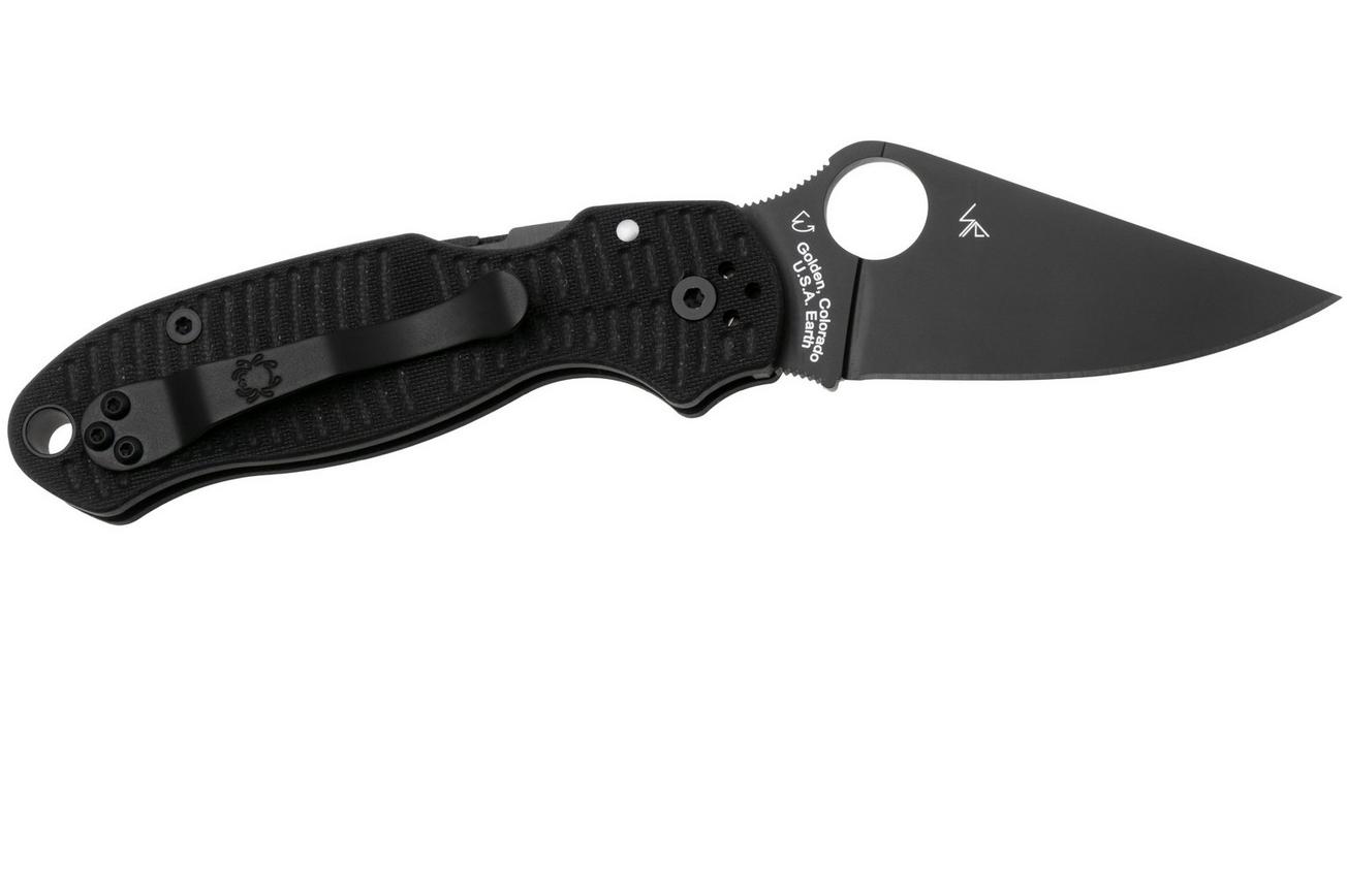 Spyderco Para 3 Salt Black DLC CPM MagnaCut C223GMCBKP Black G10, zakmes