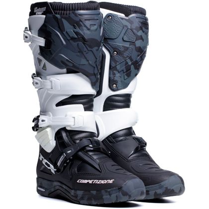 Bottes cross TCX Boots COMP EVO 2 - MICHELIN - BLACK WHITE GREY 2024 - Noir / Gris