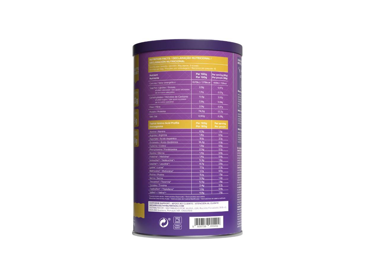 PROTEINA WHEY ISOLADA ZELTHY BAUNILHA 450G