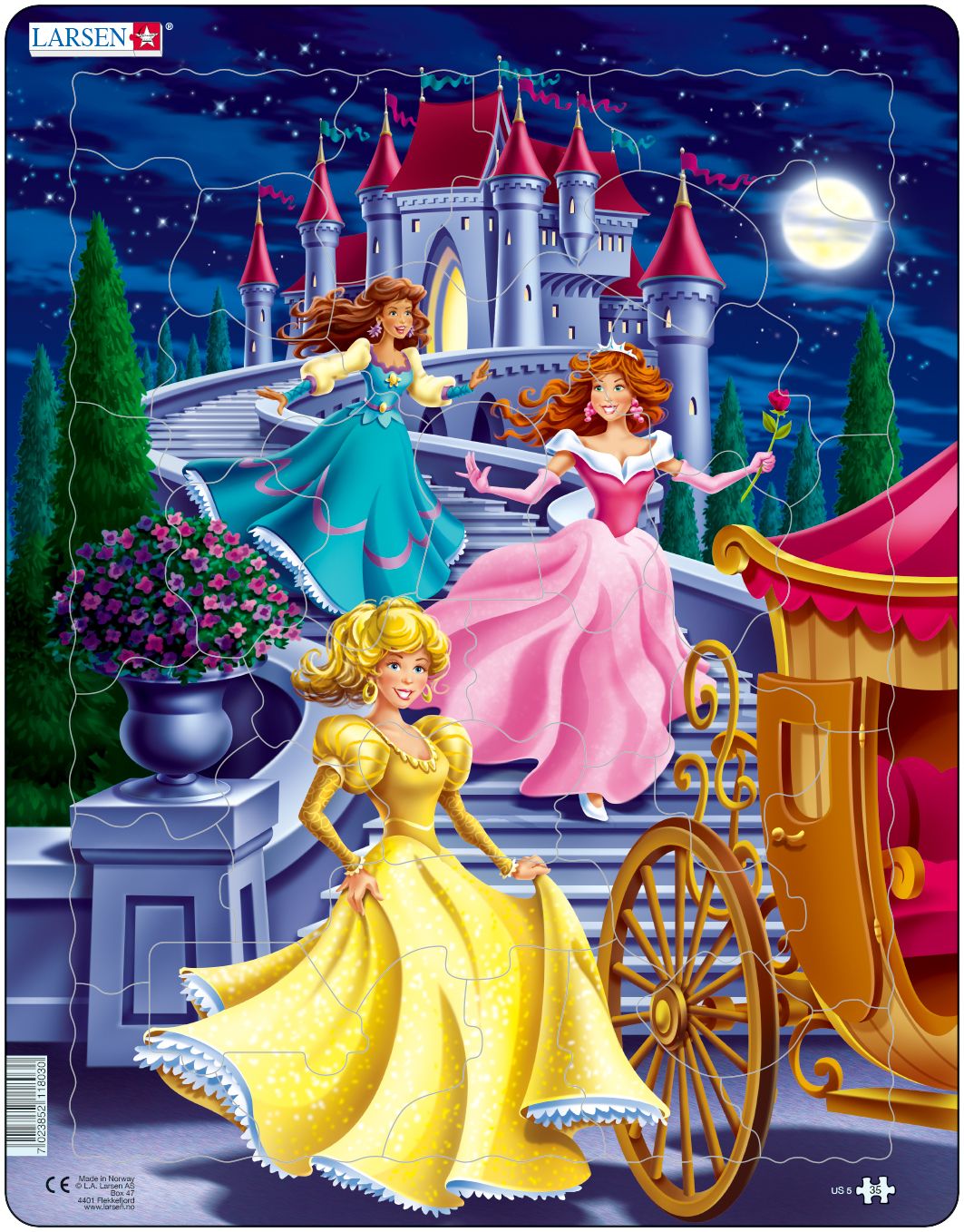 Platepuslespill Maxi Tre prinsesser i trappen