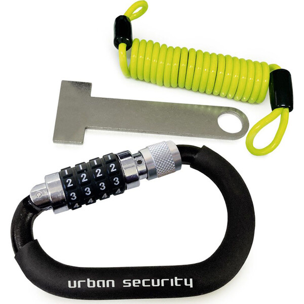 Urban - Antivol casque à code - Mousqueton + câble antivol UR140