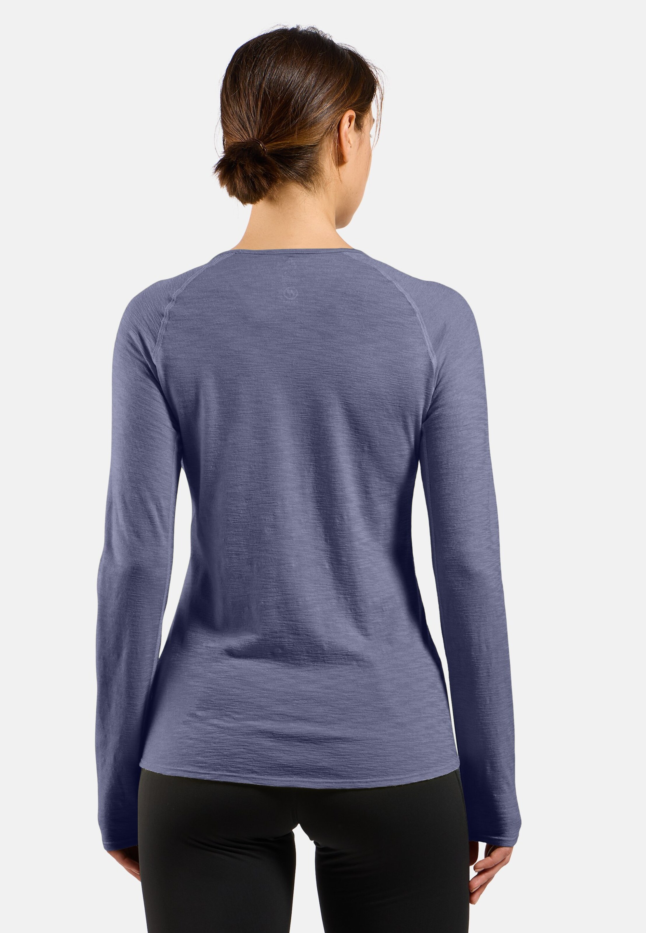 Langärmeliges X-Alp Performance Wool 115 Trailrunning-Shirt in skipper blue melange