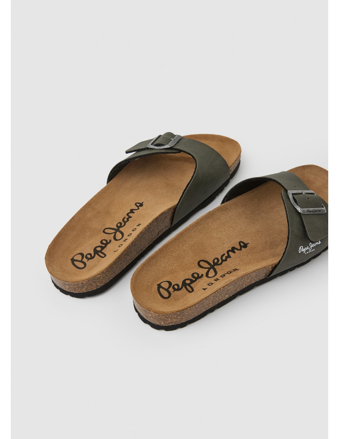 pepe jeans Claquettes Homme Bio Single Chicago Kaki