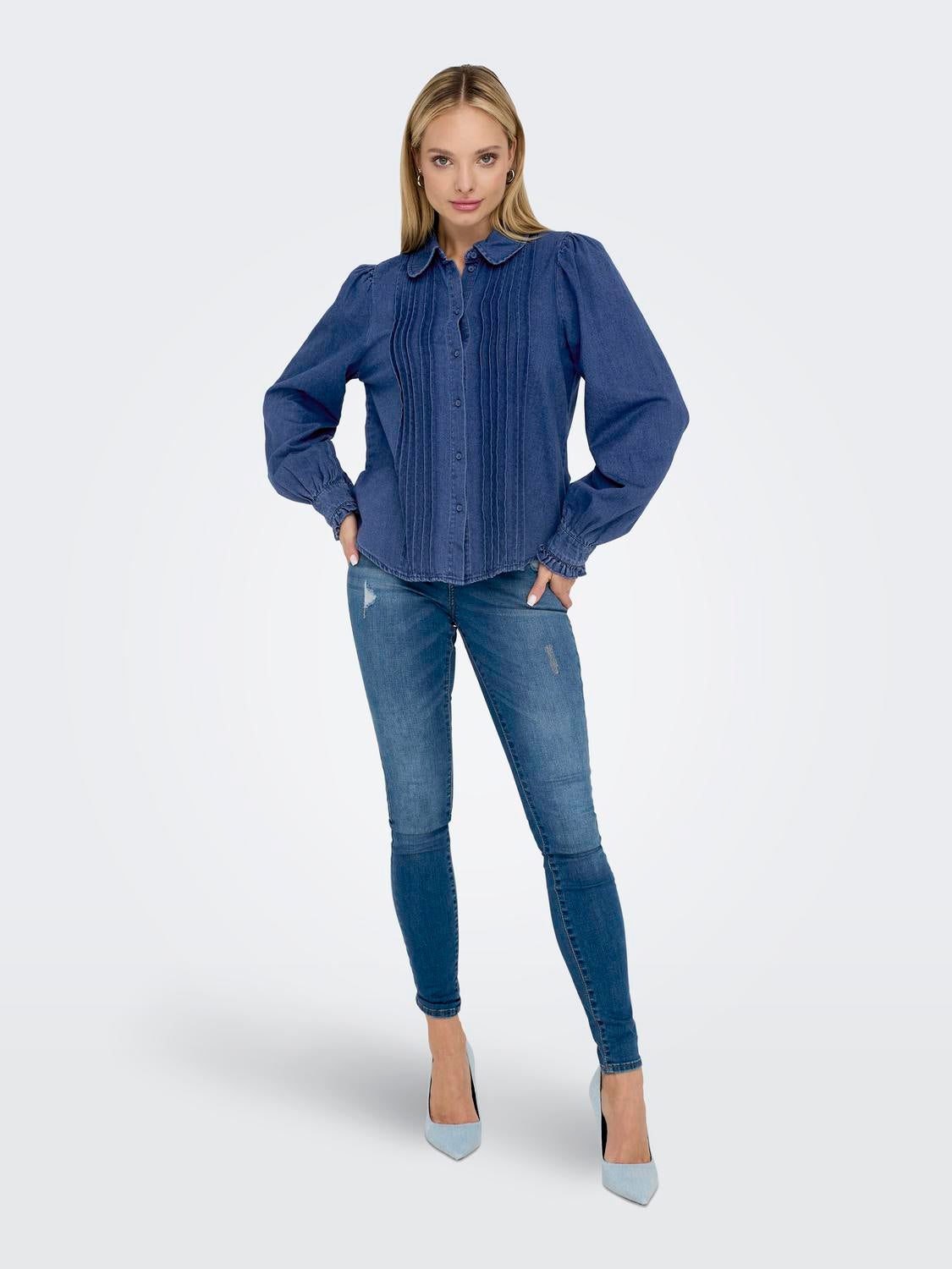 ONLTERESA Jeanshemd Medium Blue Denim