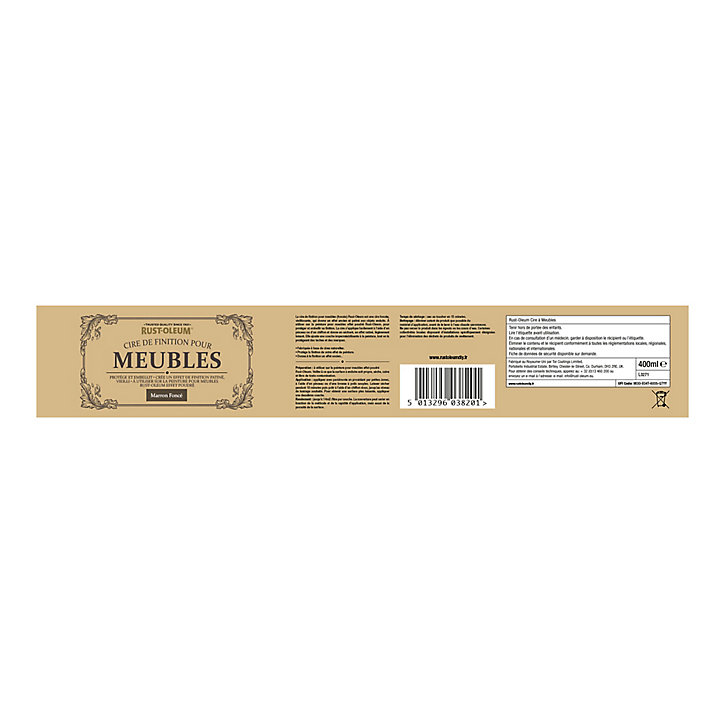 Cire de finition pour meubles Rust-Oleum marron foncé 400ml