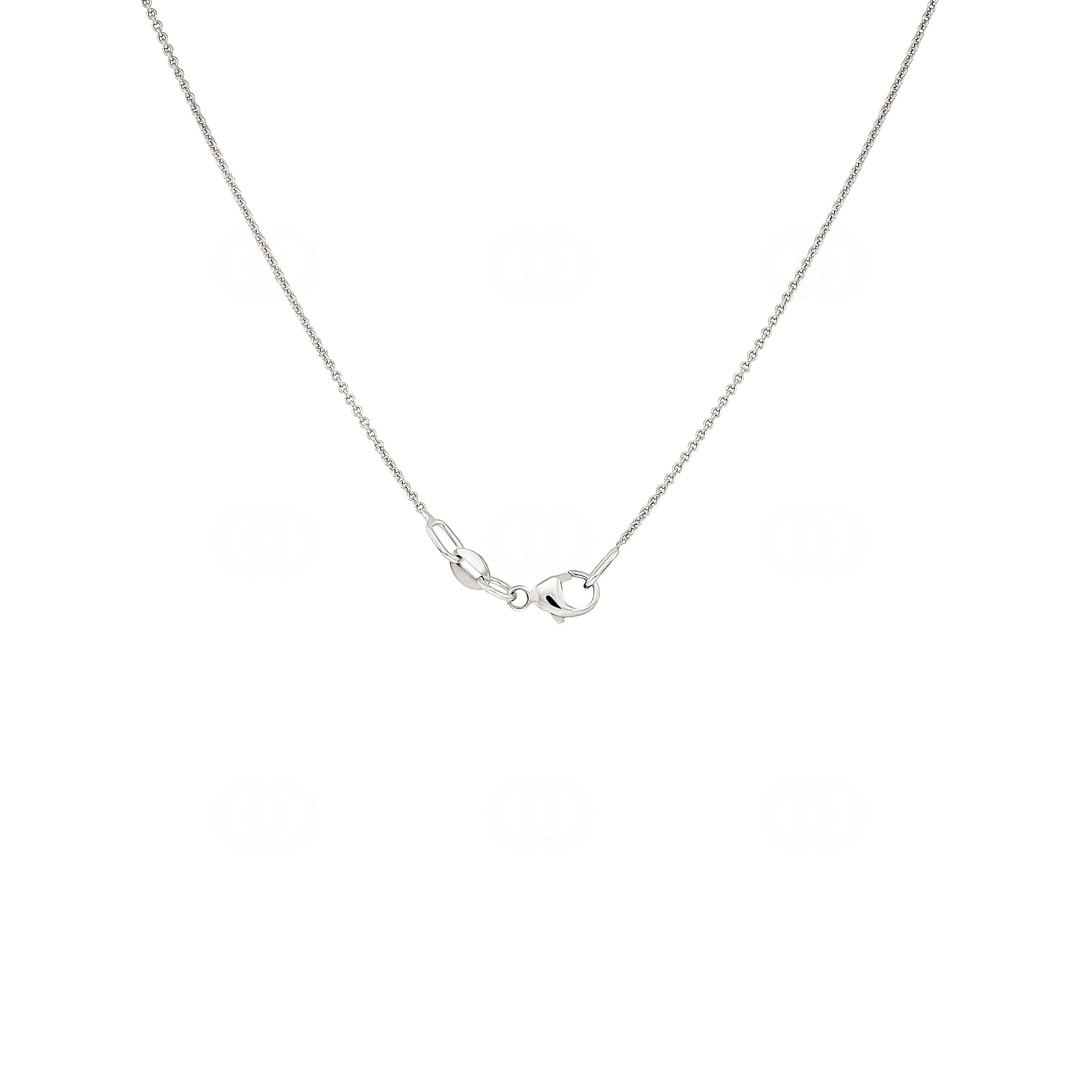 Rundankerkette 750/18 K Weissgold 0.9mm