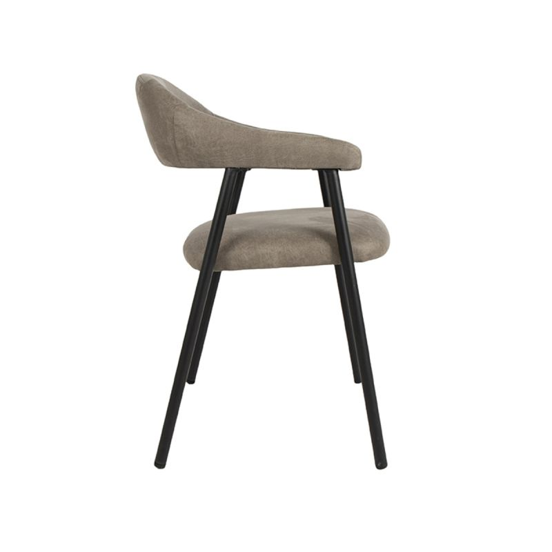 Stoel Grace micro suede taupe