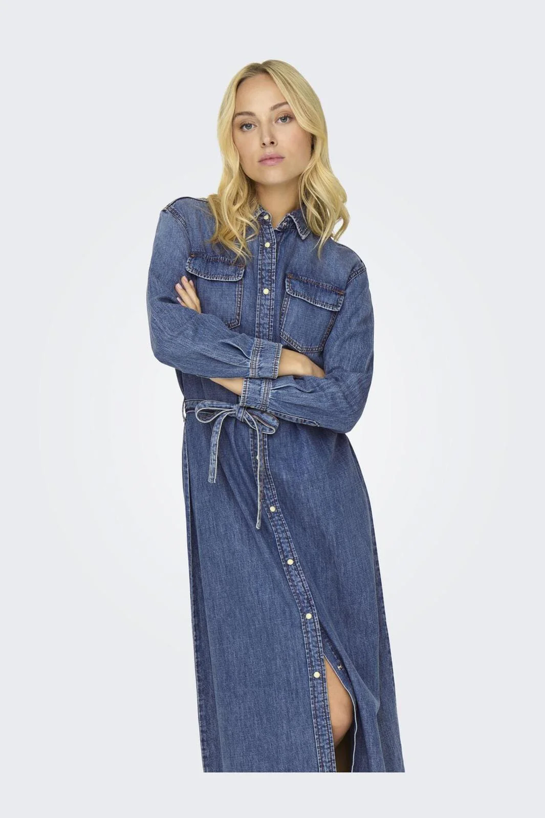 Only Onltrudy L/S Belt Dress Akm