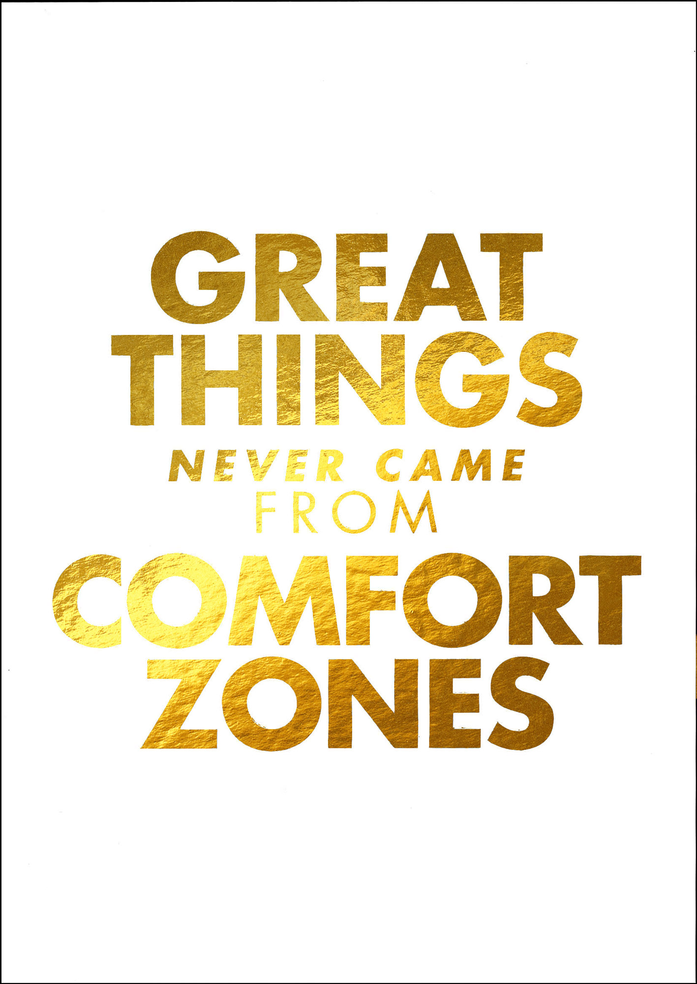 Postkarte 'Great things never came from...' günstig bestellen