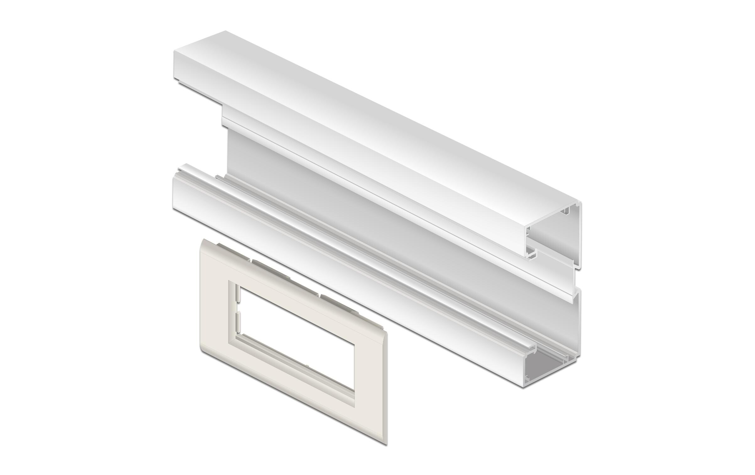 Easy 45 Modulträger für Geräteeinbaukanal 130 x 80 mmDelock Easy 45 Modulträger für Geräteeinbaukanal 130 x 80 mm