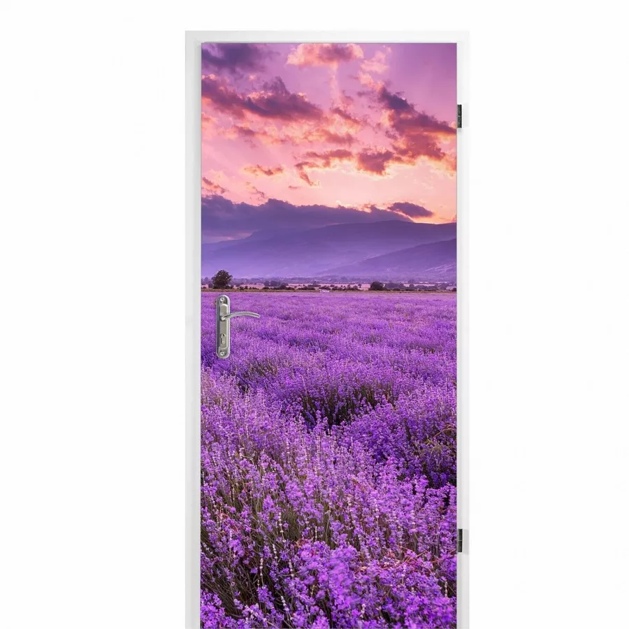 Nikima Türbild TB-03 selbstklebendes Türbild – Lavendel  Klebefolie bunt