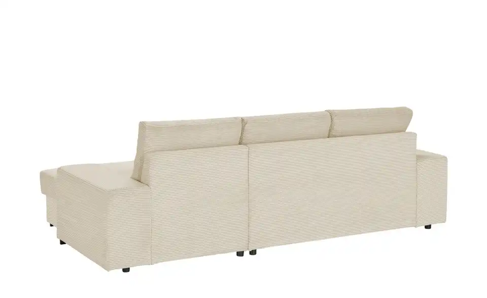 Ecksofa Rome Creme rechts Cordstoff