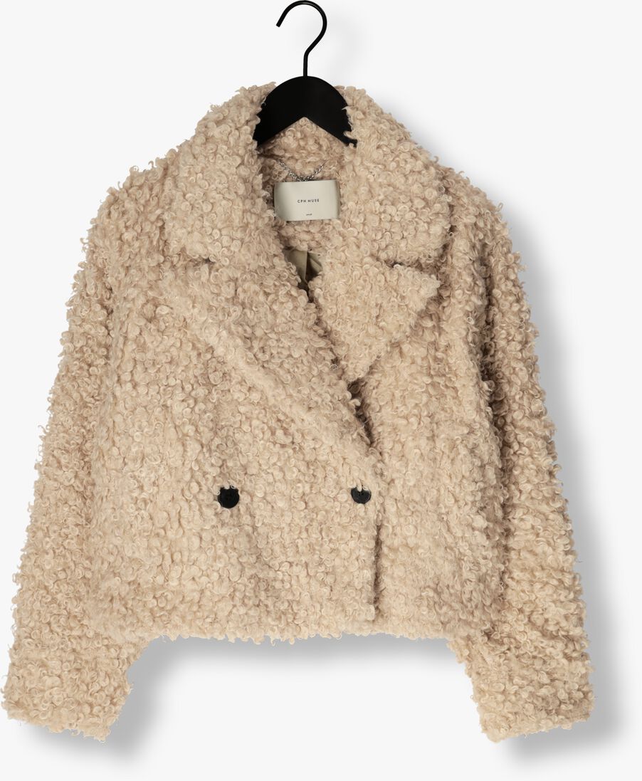 beige copenhagen muse teddy jas cmcurly-jacket