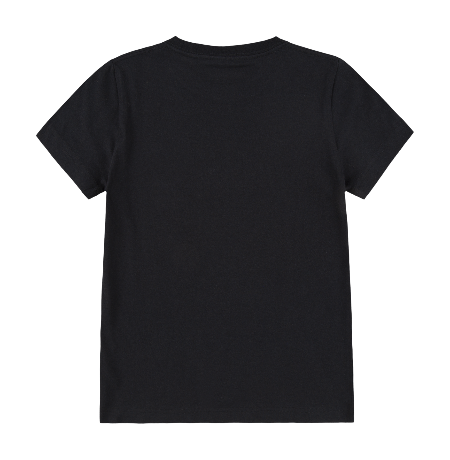 Tee-shirt col rond sérigraphié en coton | Noir