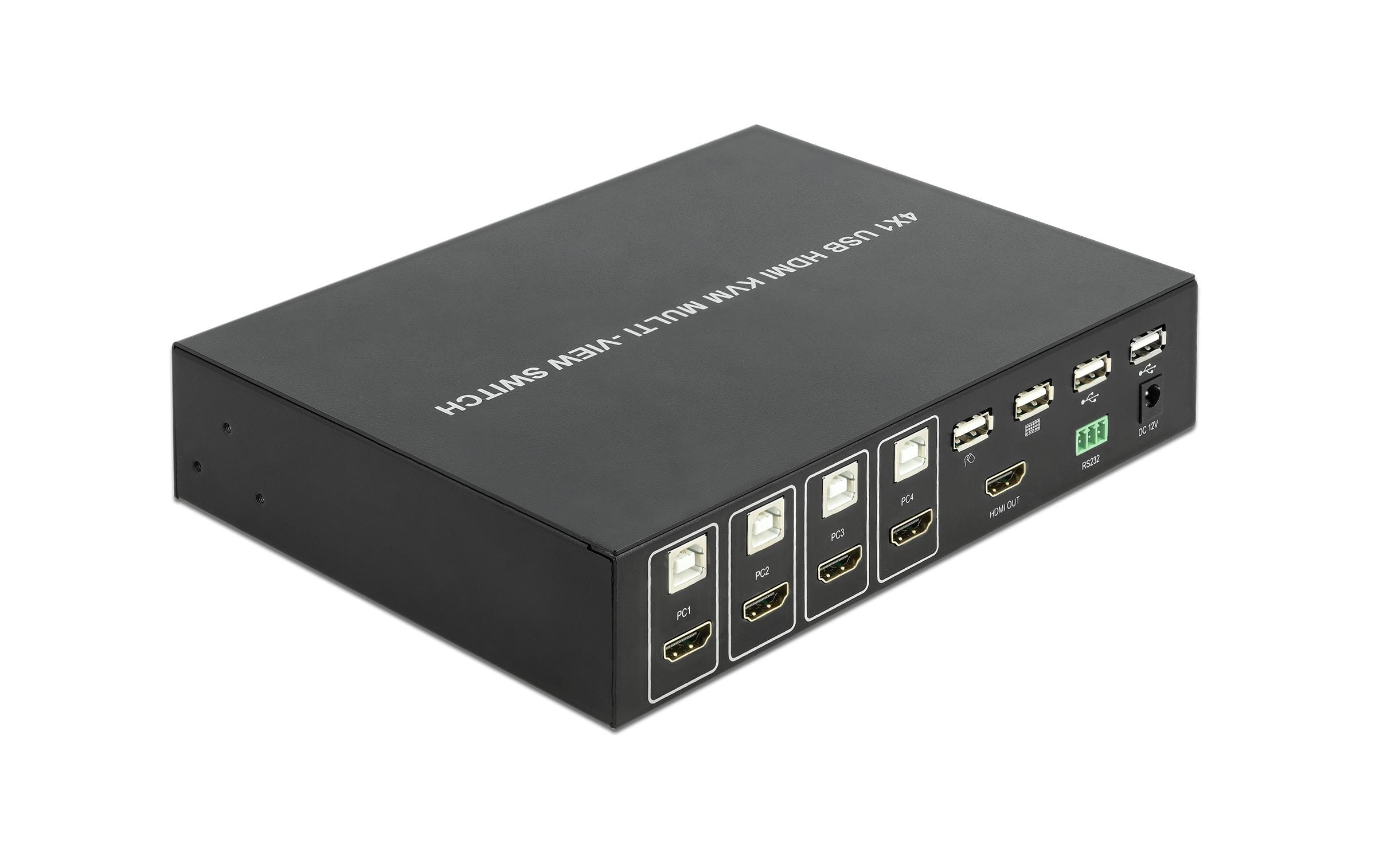 KVM Switch 4 in 1 Multiview Switch 4 Port<br>Delock KVM 4 in 1 Multiview Switch 4 x HDMI mit USB 2.0