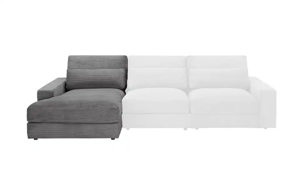 Element Branna Anthrazit Cordstoff Ottomane links