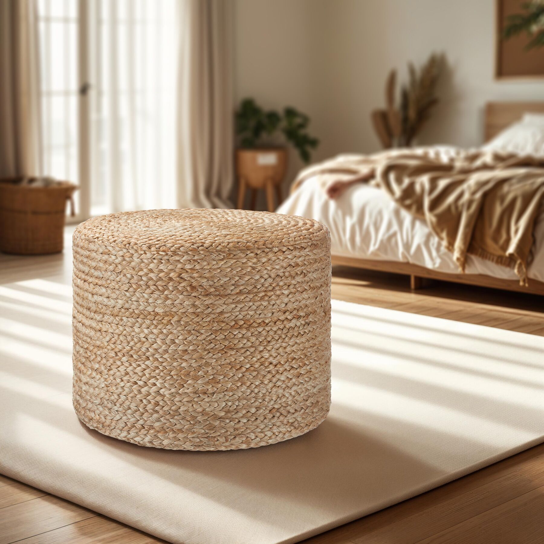 Handgefertigter Pouf Banno Cylinder