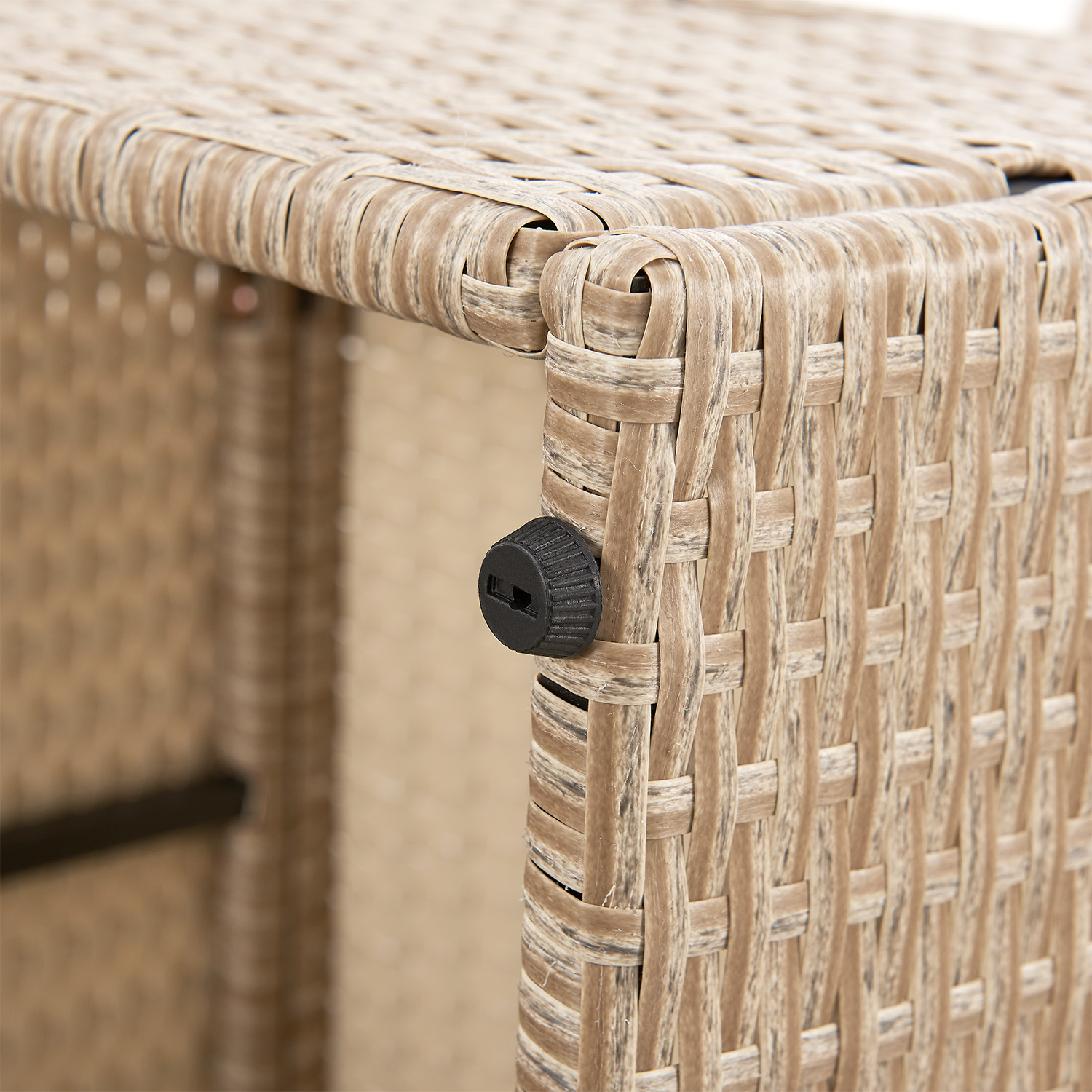 Juskys Salou polyrotan loungeset - Crème