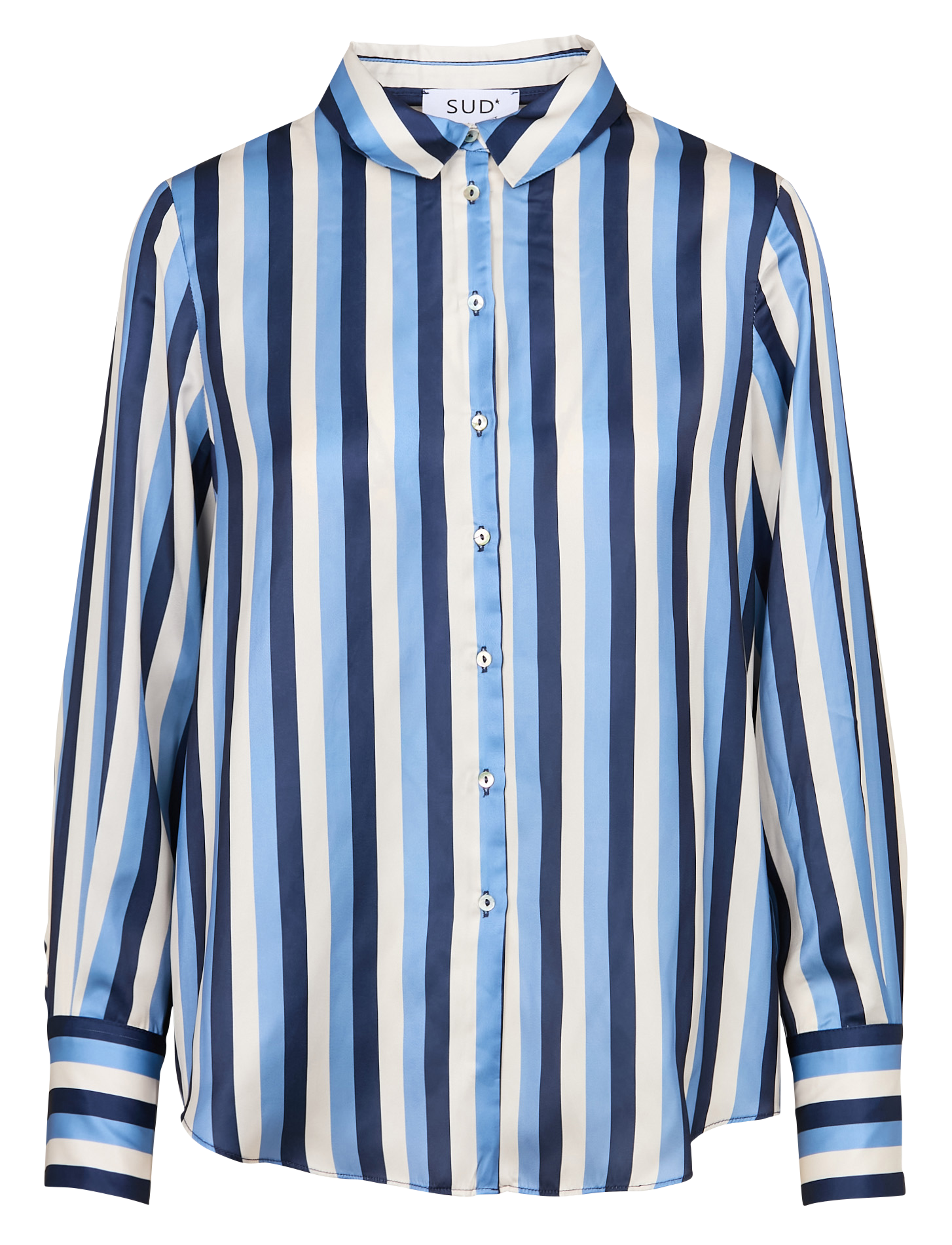 CAGOURA - Chemise col classique à rayures | Bleu