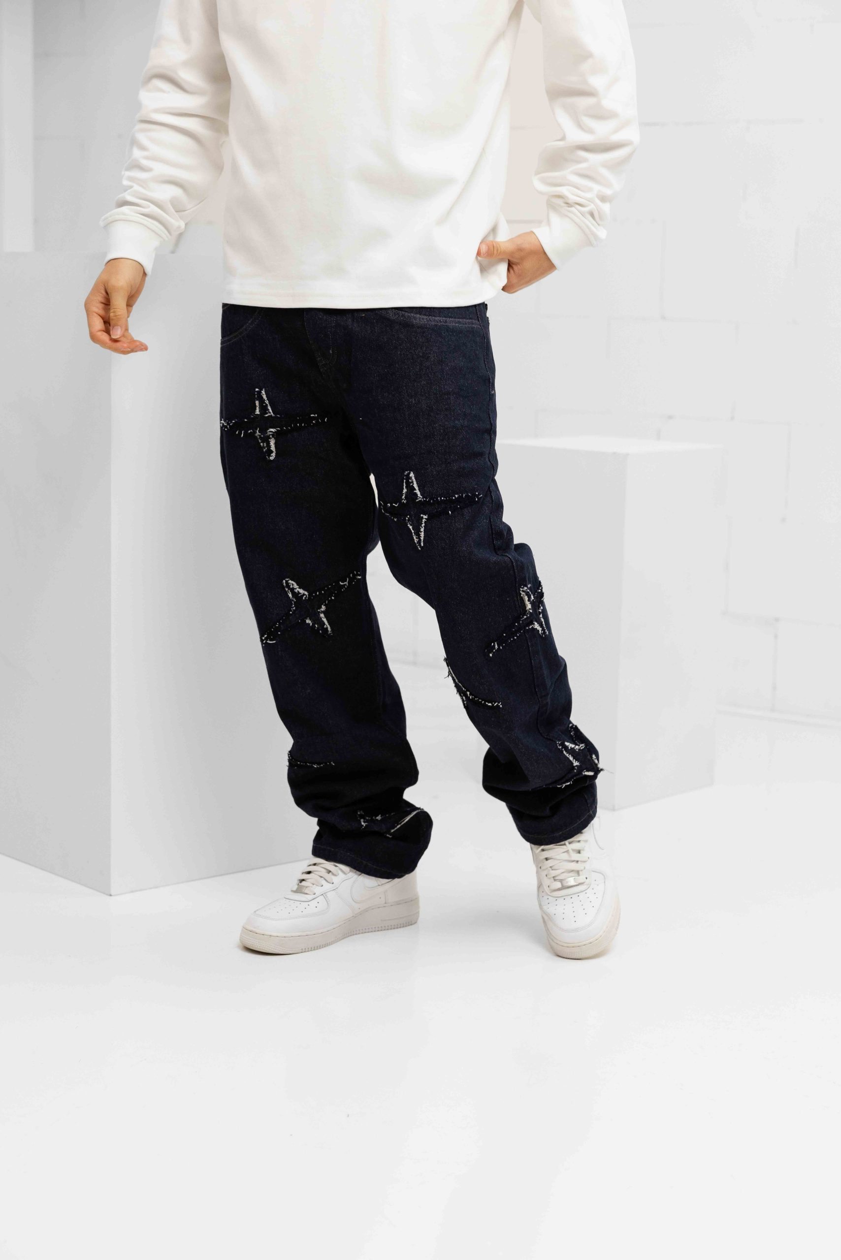 Project x Paris Star Regular Fit Jeans Heren Donkerblauw