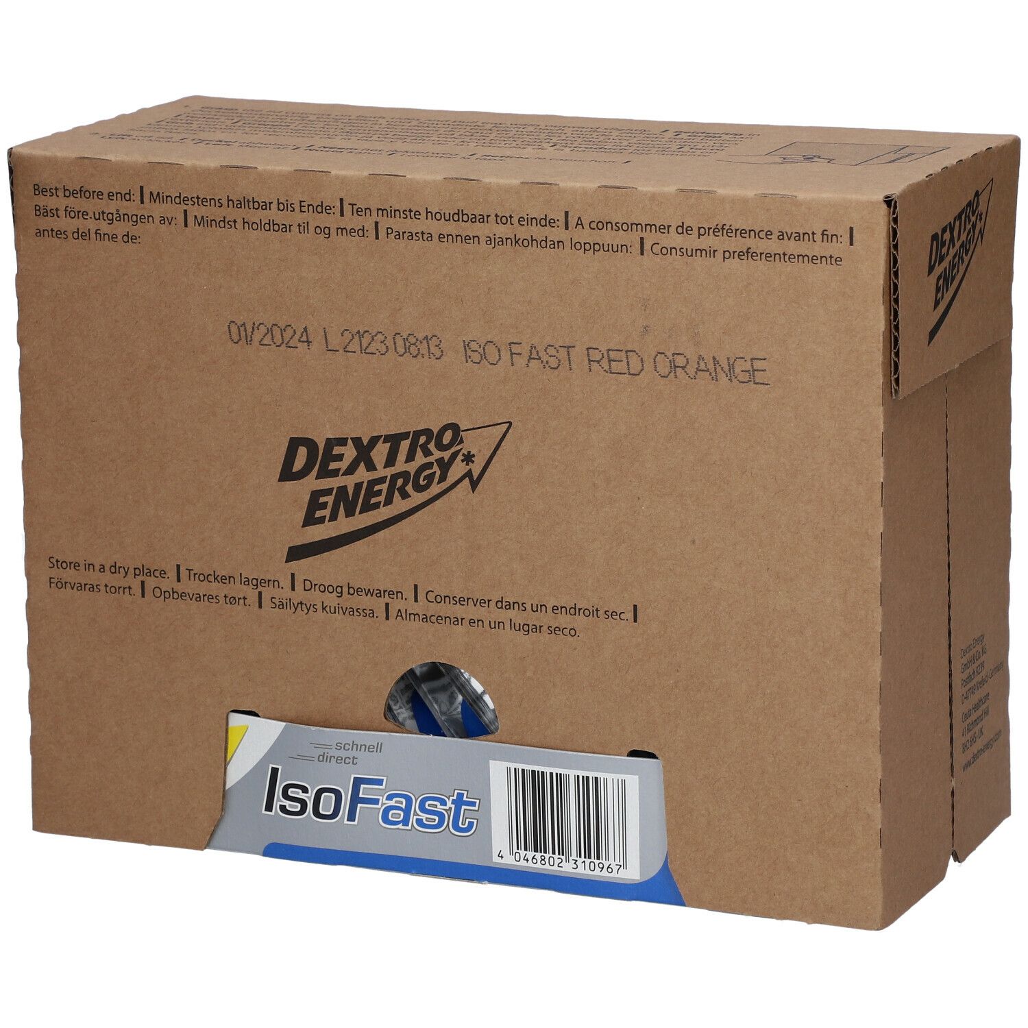 Dextro Energy Iso Fast, Red Orange