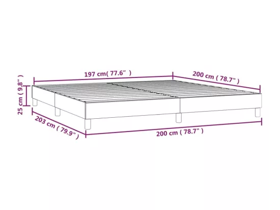 Sommier à lattes de lit Gris clair 200x200 cm Tissu