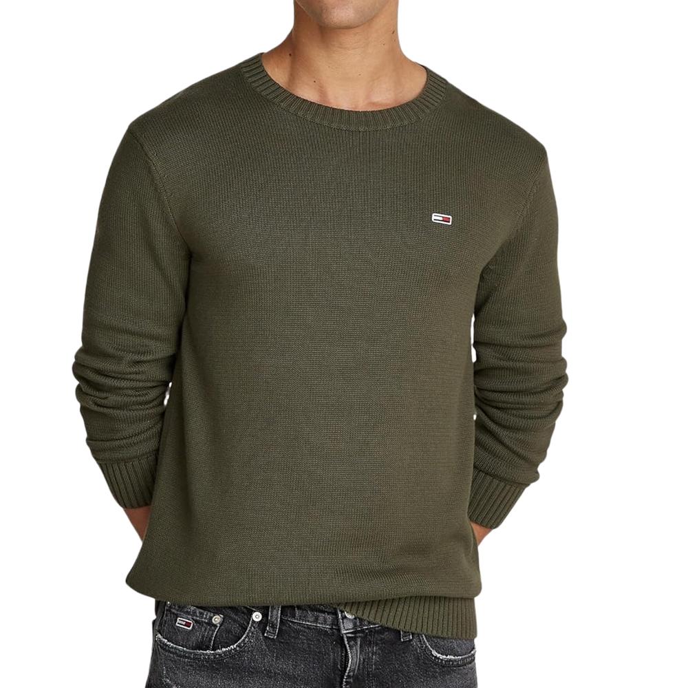 Tommy Hilfiger Pull Kaki Homme Tommy Hilfiger slim essntls