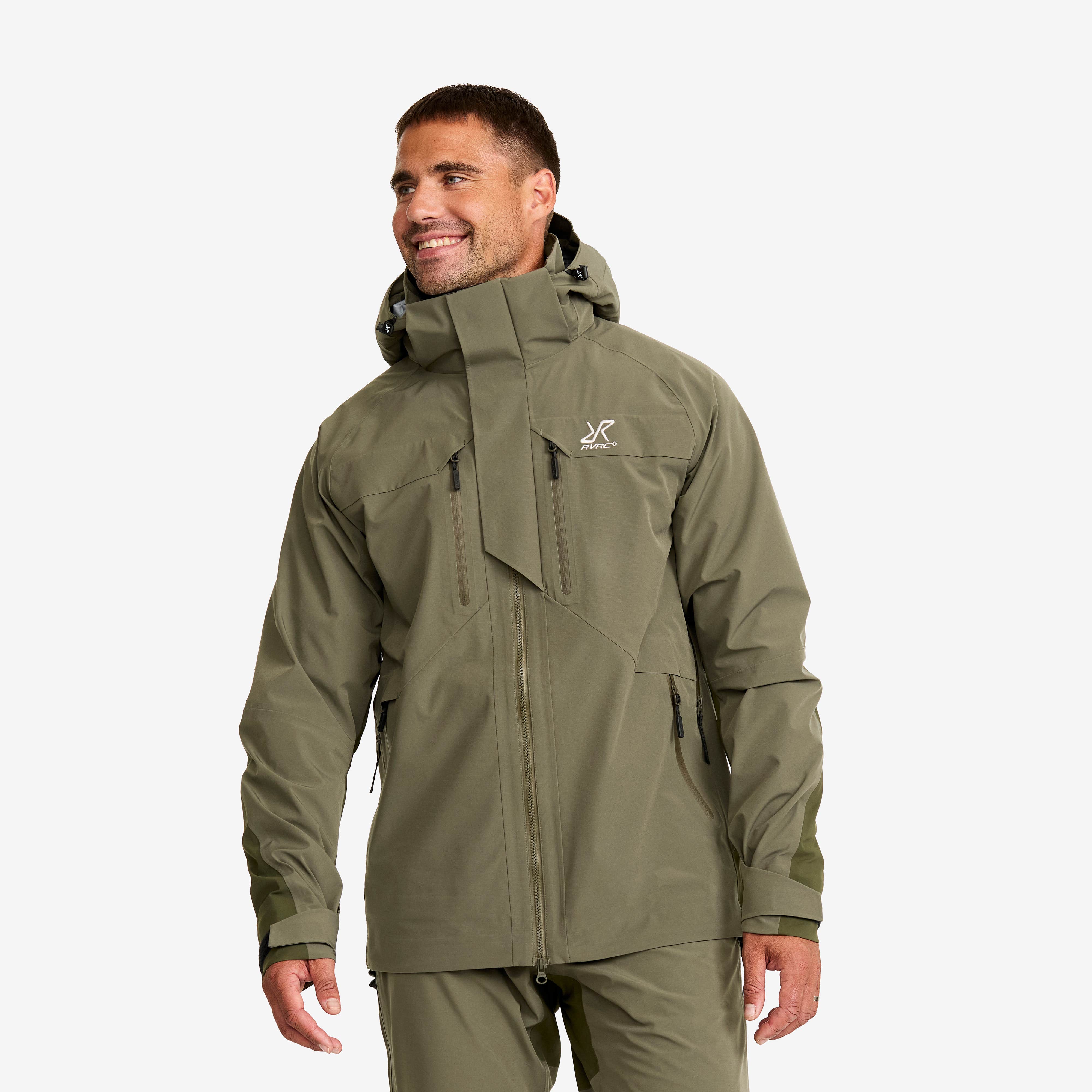 Aries Pro 3L Shell Jacket Herre Grape Leaf/Forest Night