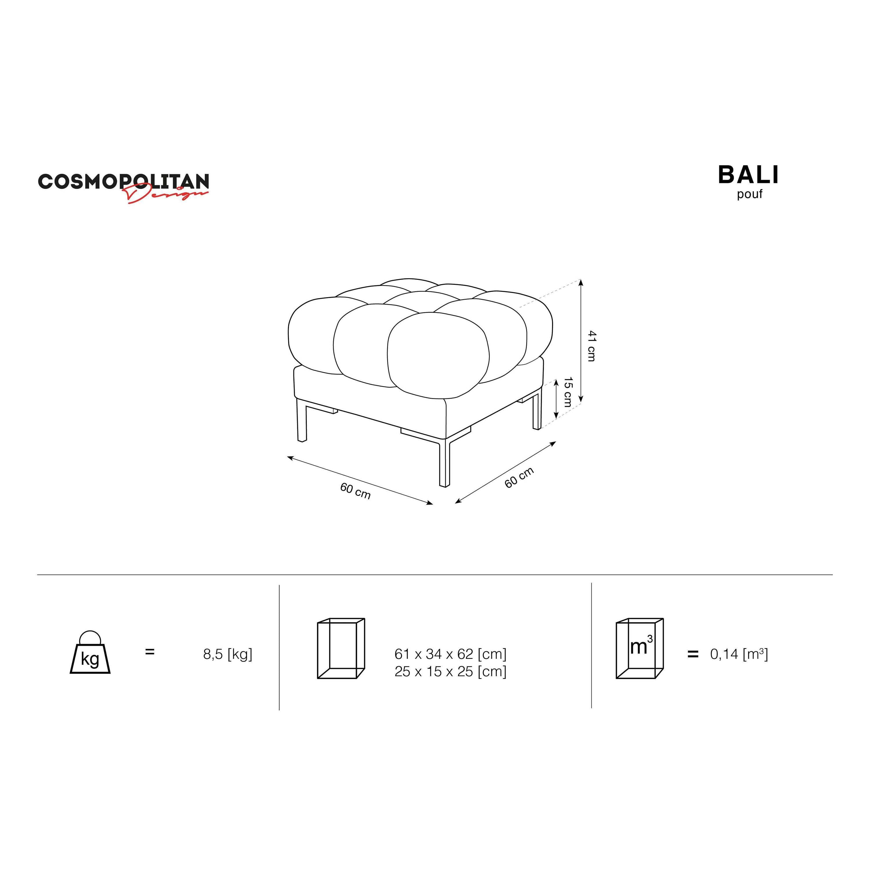 Cosmopolitan Design Hocker Bali velvet