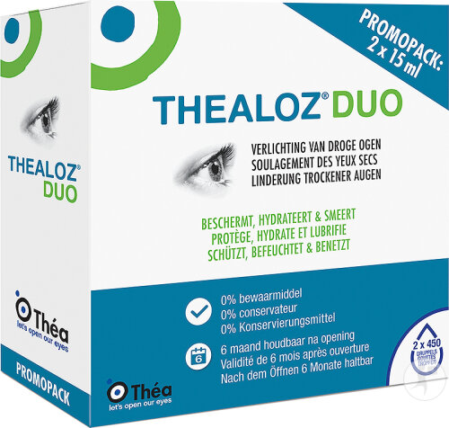 Théa Thealoz Duo Gouttes Oculaires 2x15ml