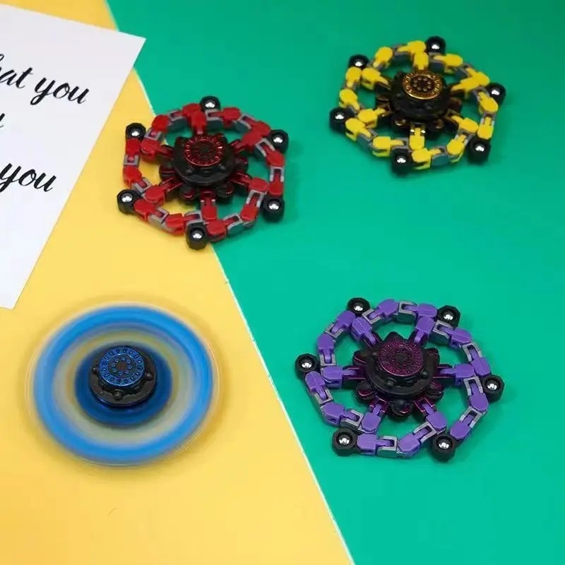 Fidget Spinner Roboter Spiel Anti Stress Spielzeug Transformator - Blau