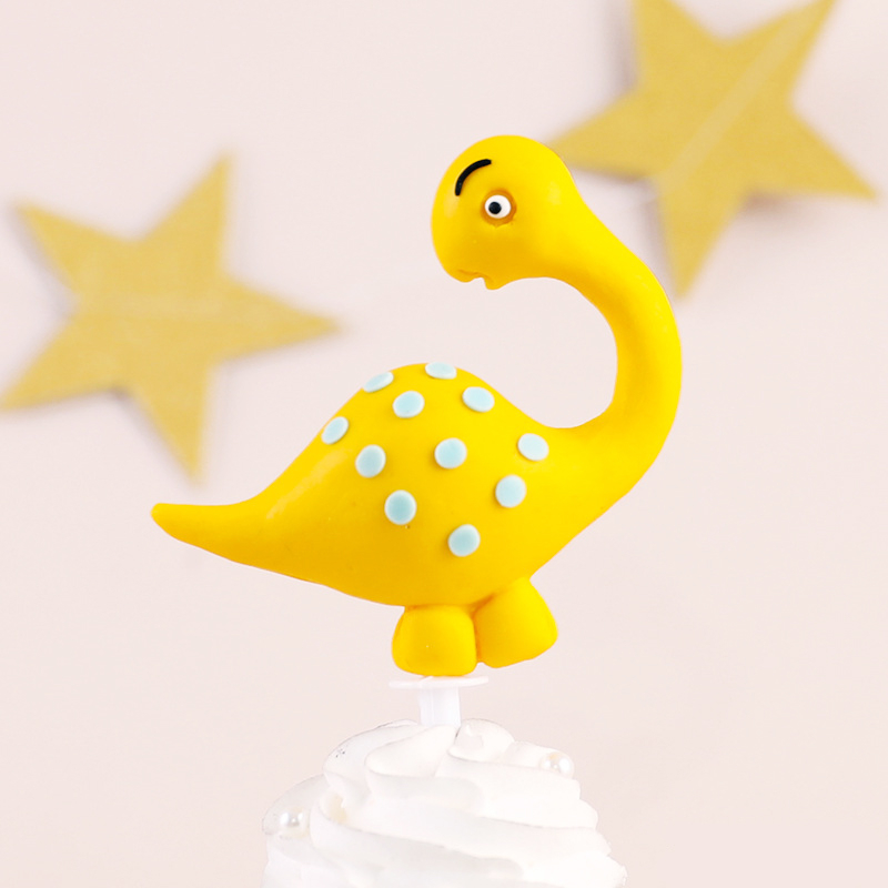 (15-tlg. Set) Kuchenstecker Weichkeramik Kinder Tortenstecker Topper Dekoration für Torten / Kuchen - Dinosaurier