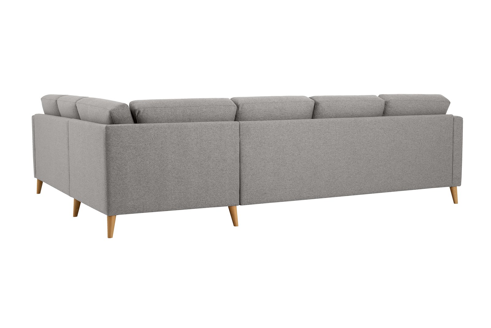 Eden hjørnesofa 32 hjørne i tekstil Neve 3 Grey med ben i eik natur (15137).