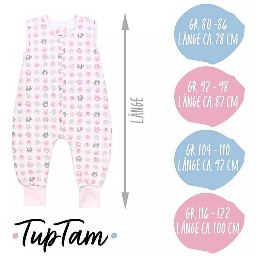 TupTam Baby  Winter Schlafsack mit Beinen 2,5 Tog rosalila