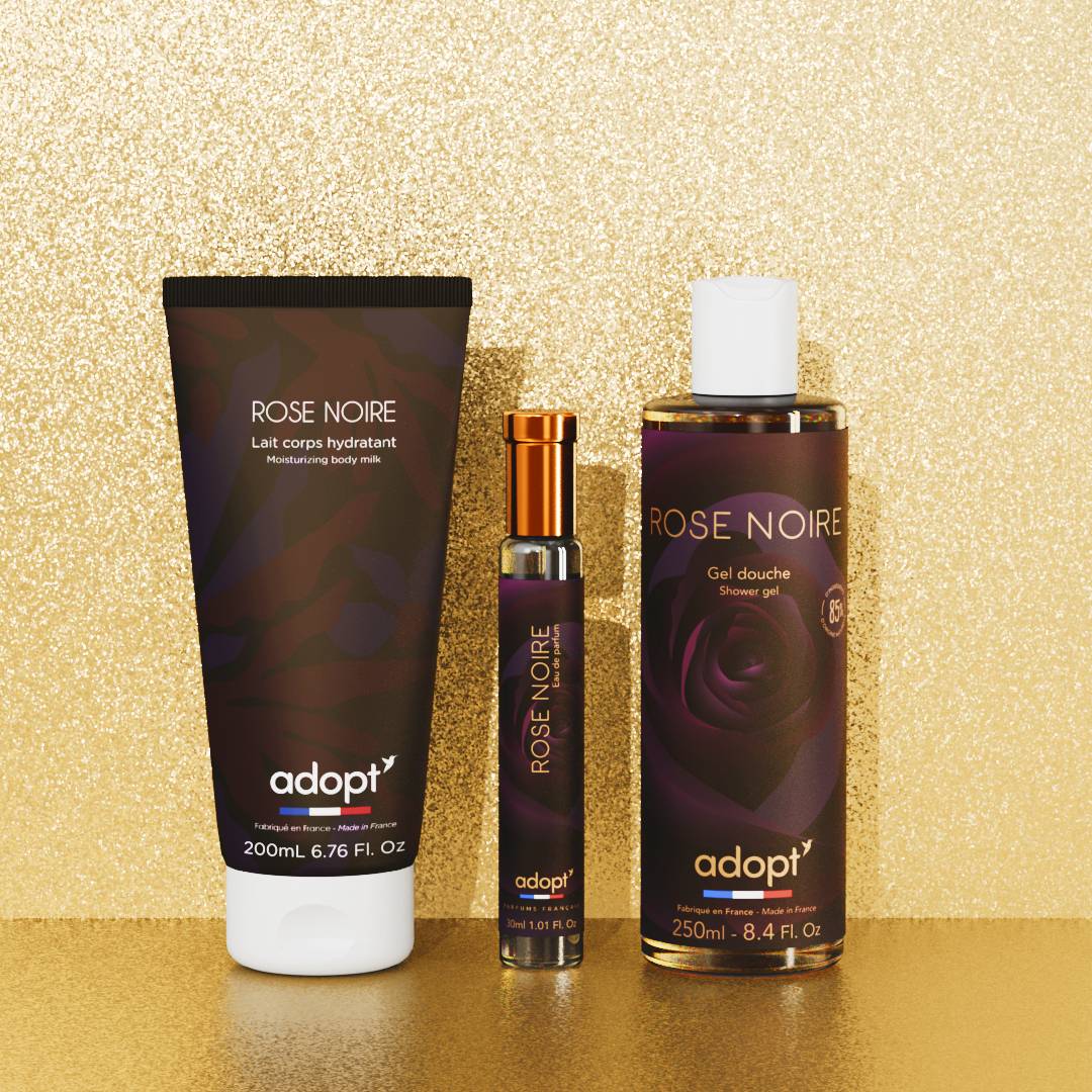 Rose Noire - Coffret eau de parfum 30 ml + gel douche 250 ml + lait corps 200 ml