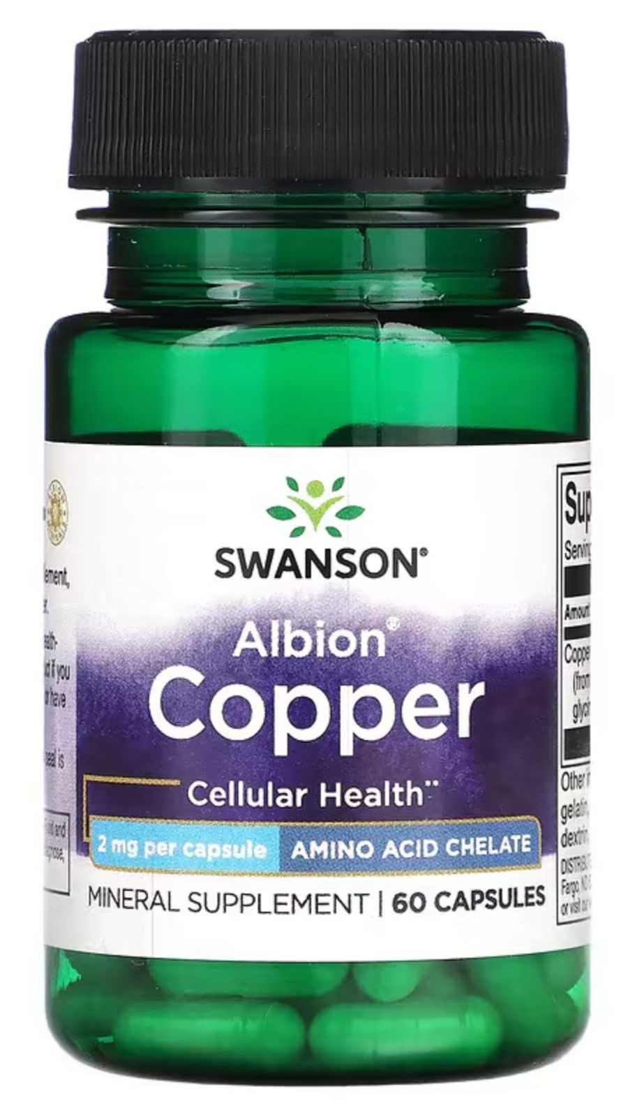 Swanson Albion Cobre Quelado 2mg 60 Cápsulas