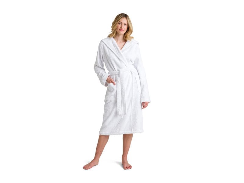 Möve Bademantel Superwuschel XL, Weiss Kapuzenmantel
