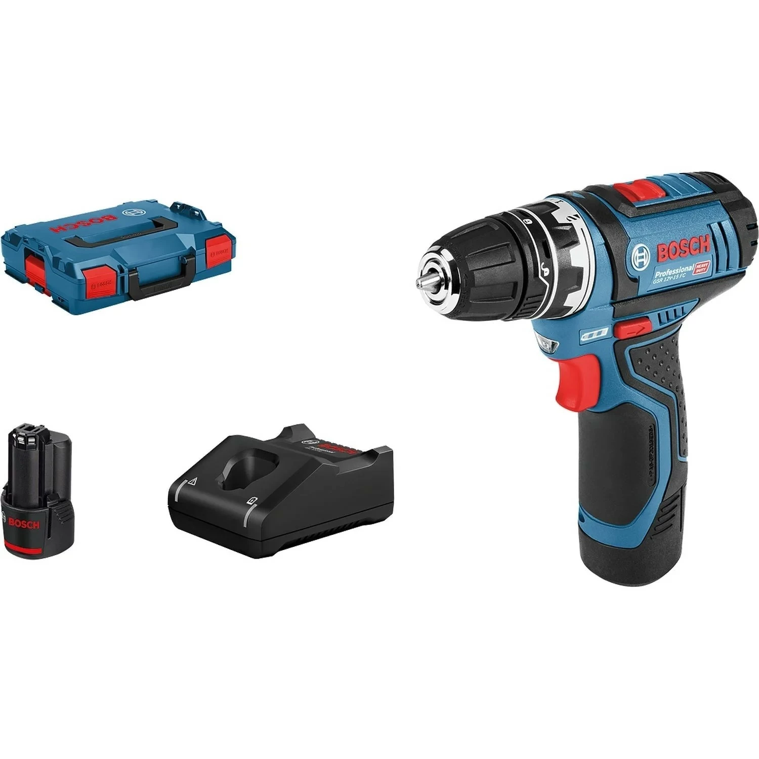 Bosch GSR 12V-15 FC 12V Li-Ion accu boor-/schroefmachine set (2x 2.0Ah accu) in L-Boxx