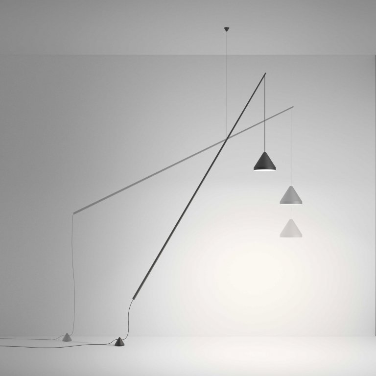 Vibia North 5666 vloerlamp LED zwart