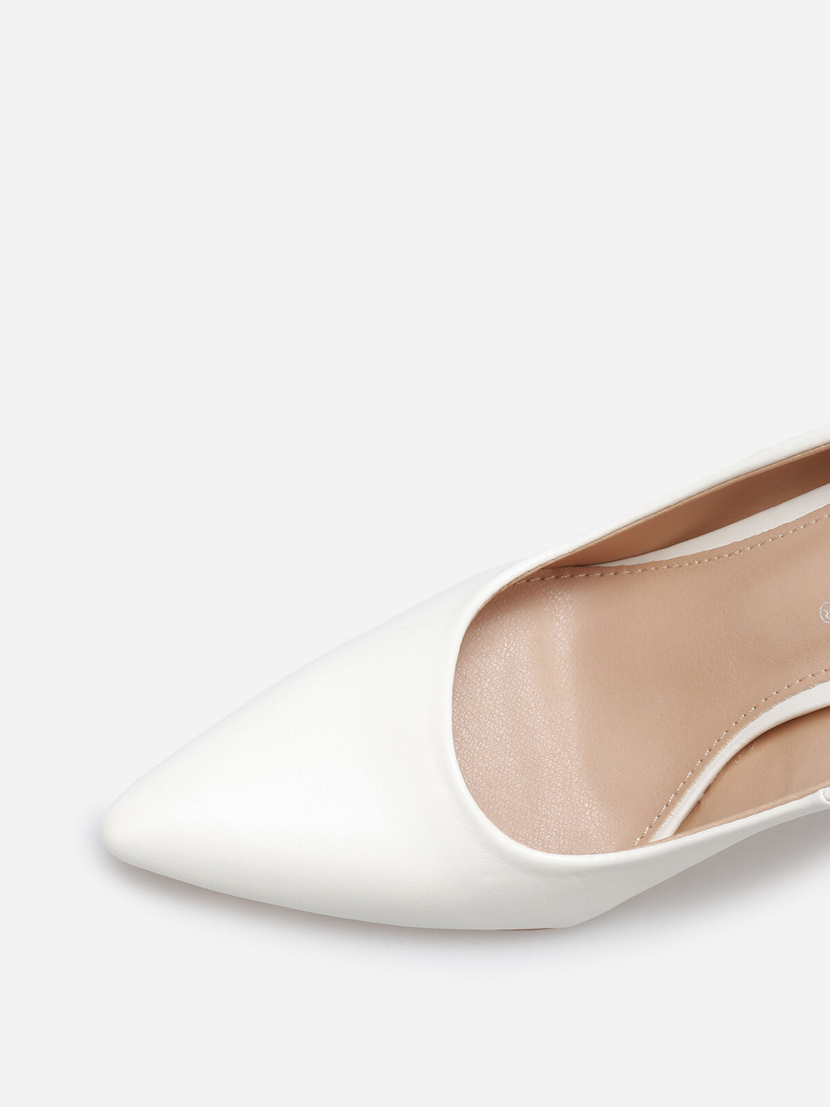 Stilettos pointus à talon aiguille- Blanc