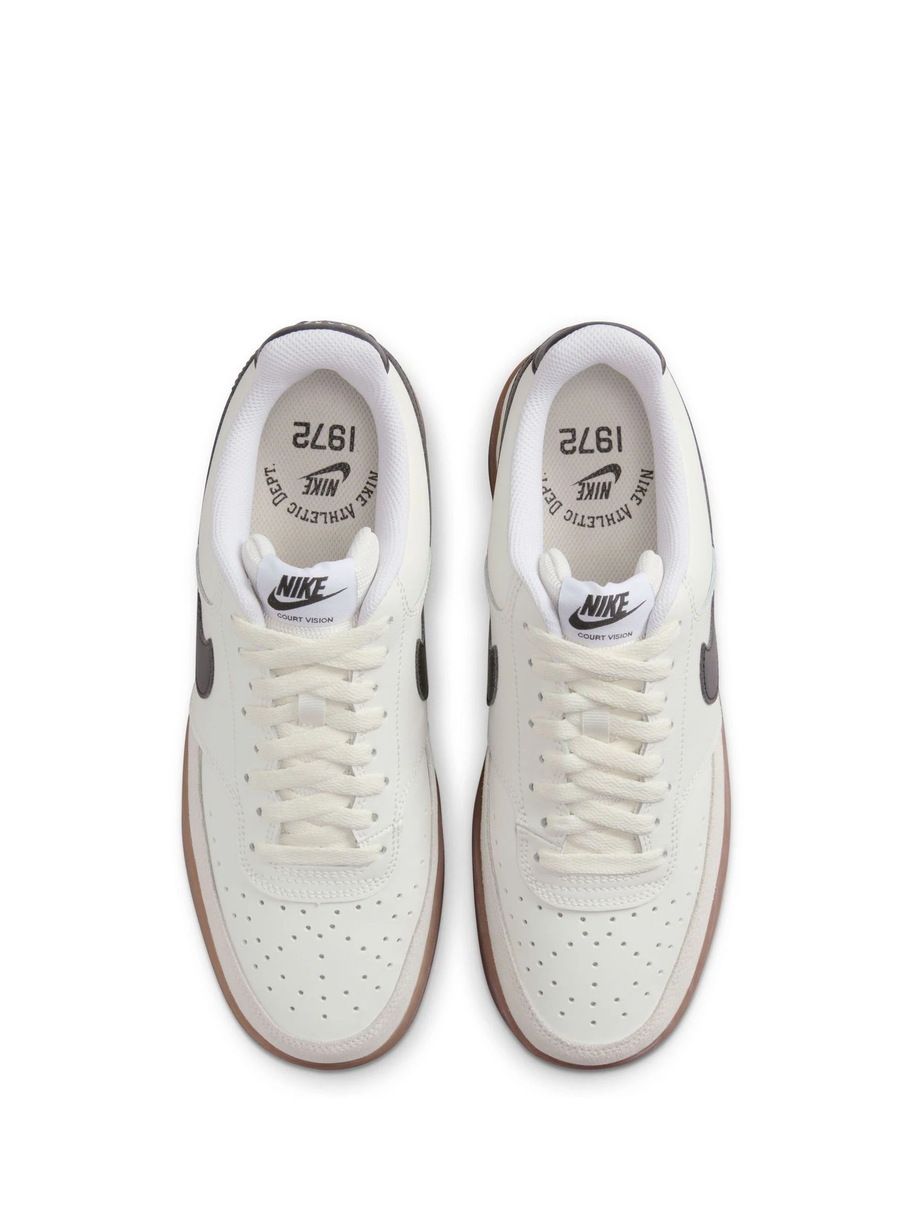 Bruin/wit - Nike Court Vision lage sneakers