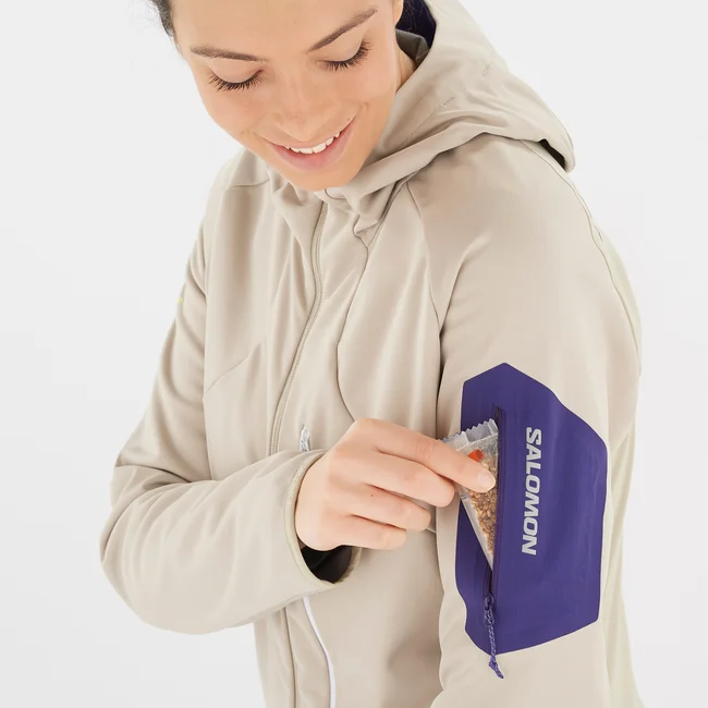 MTN GORE-TEX SOFTSHELL  Windjacke mit Kapuze durchgehendem Reißverschluss Damen