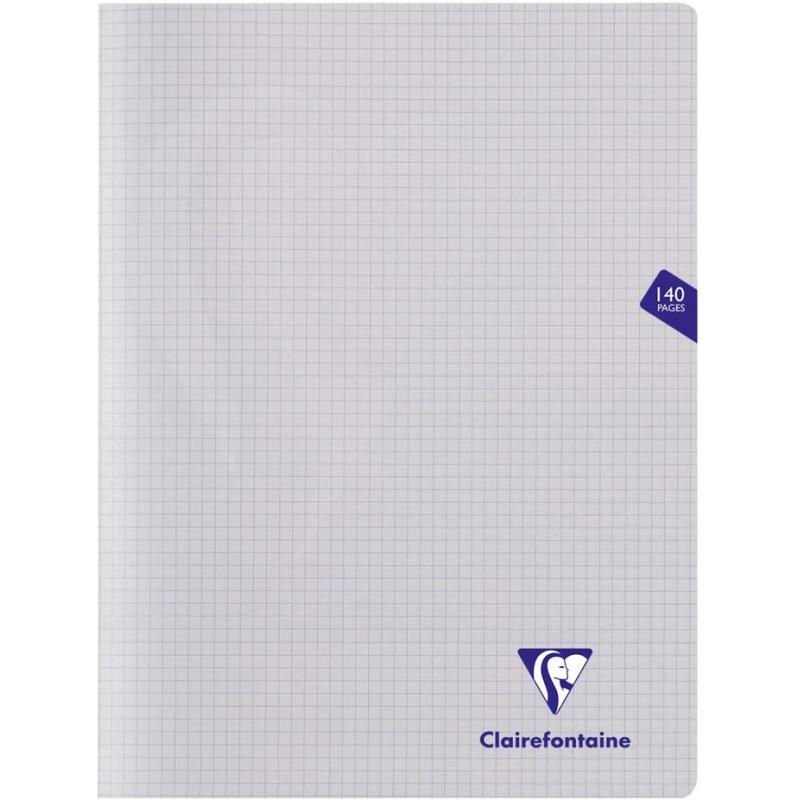 Cahier piqué Mimesys 24x32cm 140 pages petits carreaux couverture polypropylène Couleur aléatoire - Assortis