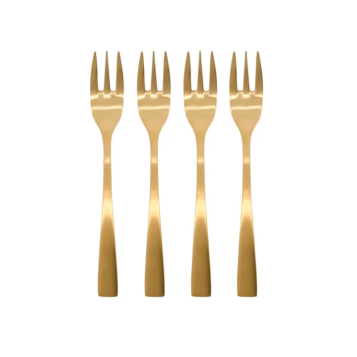 House Doctor - Golden Kuchengabel, gold (4er-Set)