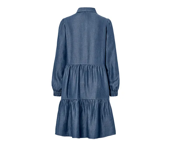 Jeanskleid mit Puffärmeln