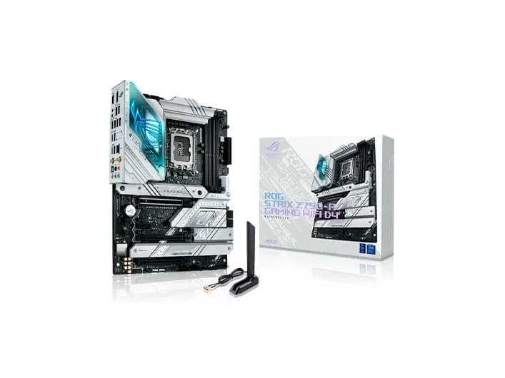 ASUS ROG Strix Z790-A Gaming WiFi D4 - Bundkort - ATX - LGA1700 sokkel - Z790 Chipset - USB 3.2 Gen 2x2, USB 3.2 Gen 2, USB-C 3.2 Gen2, USB 3.2 Gen 1 - 2.5 Gigabit LAN, Wi-Fi 6, Bluetooth - onboard grafik (CPU påkrævet) - HD Audio (8-kanaler)