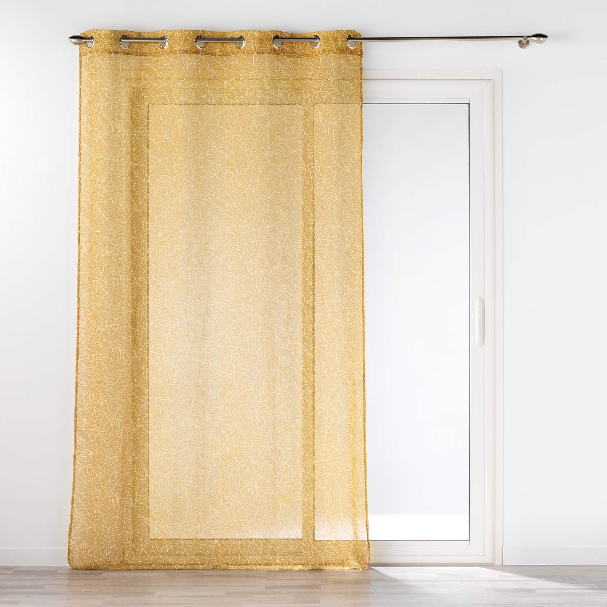 PANNEAU OEILLETS 140X240CM EFFET LIN SOLEA MIEL