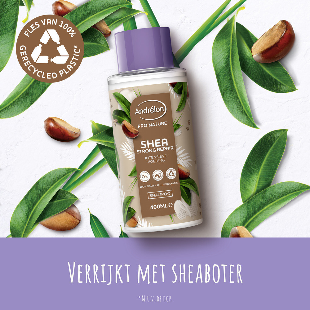 6x Andrelon Shampoo Shea Strong Repair400 ml