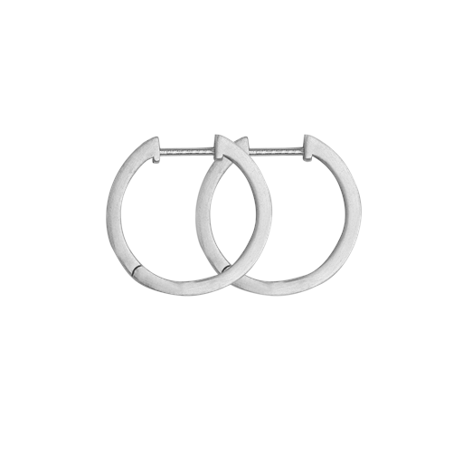 byBiehl Grace Medium Hoops, Silver