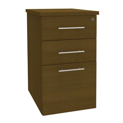 Caisson bout de bureau IDRA/DUAL - L47 x P60 cm - imitation noyer